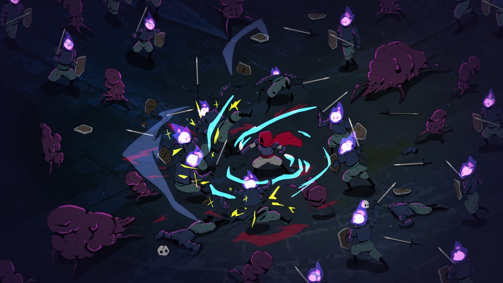 Battle scene in color
